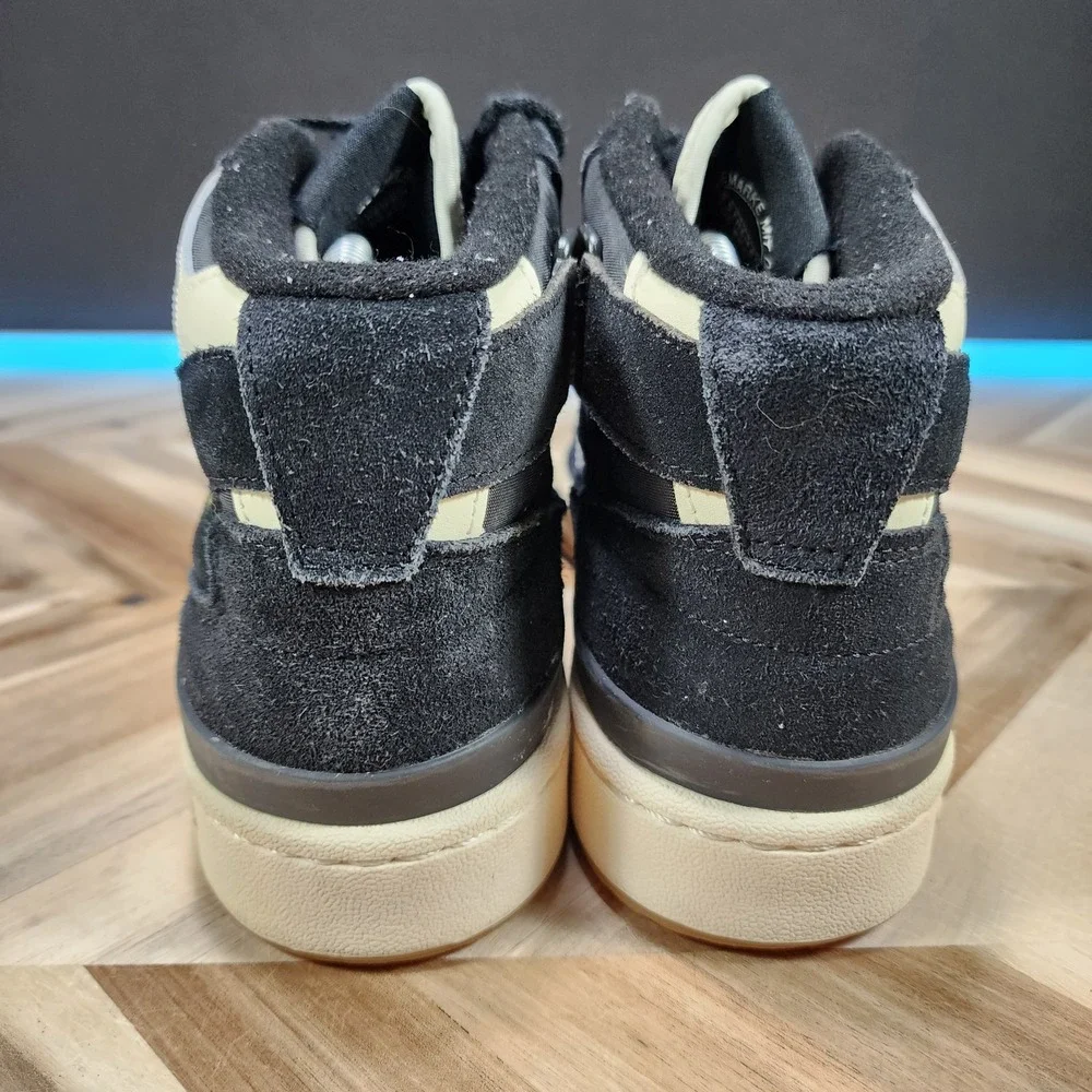 Adidas Forum Mid FZ6252 Black Cream Gum Men's Size 7 RetroBasketball Sneakers
